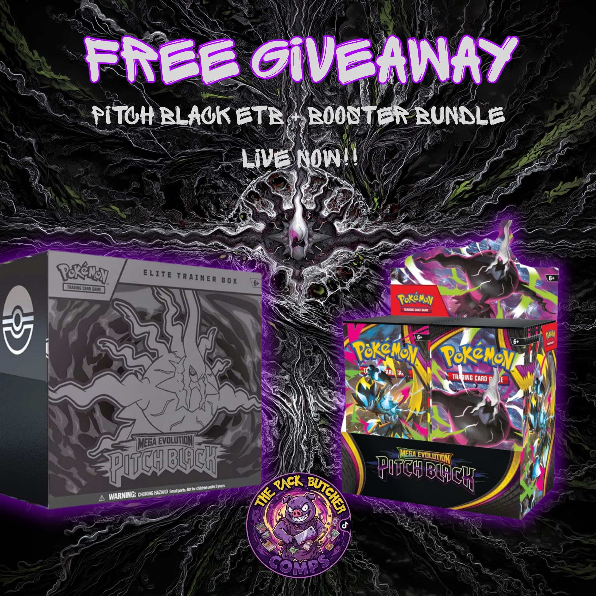 FREE GIVEAWAY: Pitch Black Elite Trainer Box + Booster Box