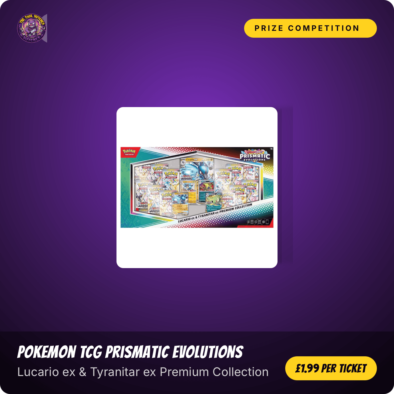Pokemon TCG Prismatic Evolutions Lucario ex & Tyranitar ex Premium Collection