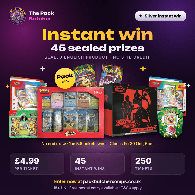 Silver Instant Win: Ascended Heroes 5-Pack & ETB + more